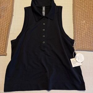 Vuori Black Sleeveless Polo Tank Top